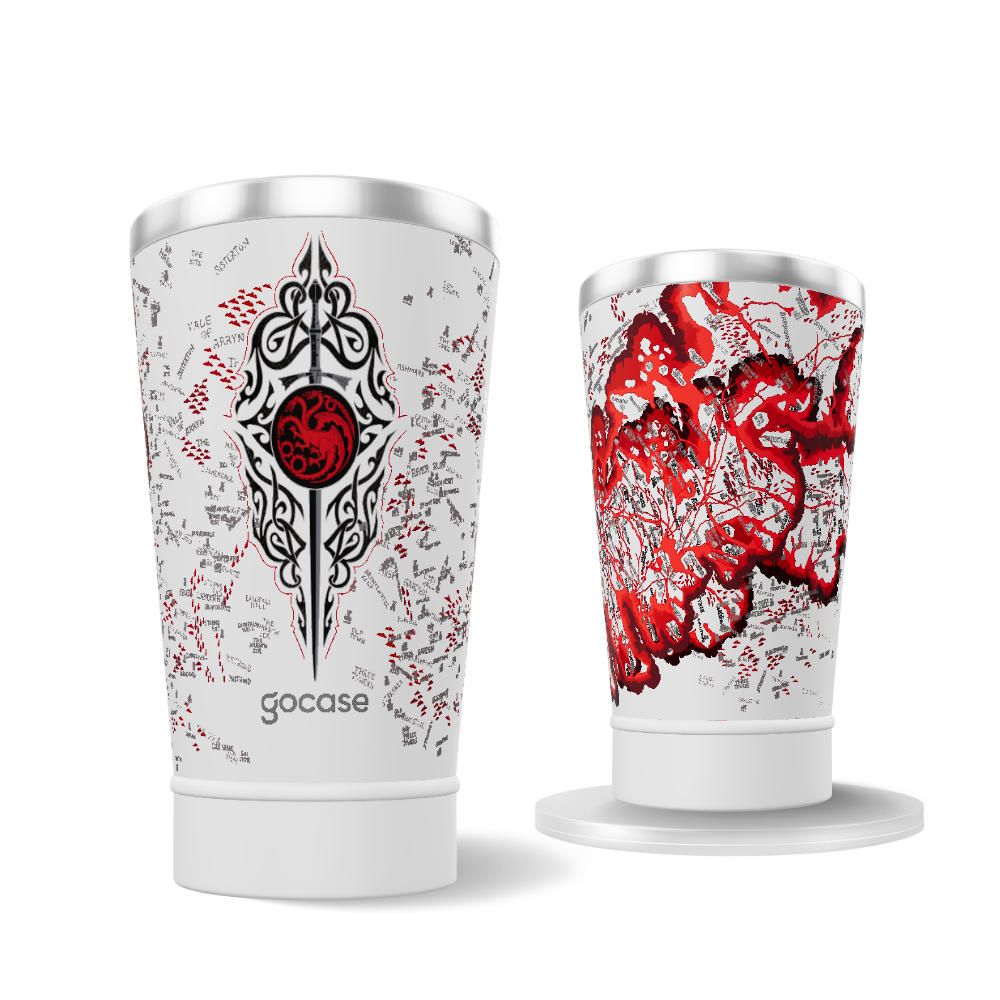 Copo Térmico + Ebook - House of the Dragons - Red Map