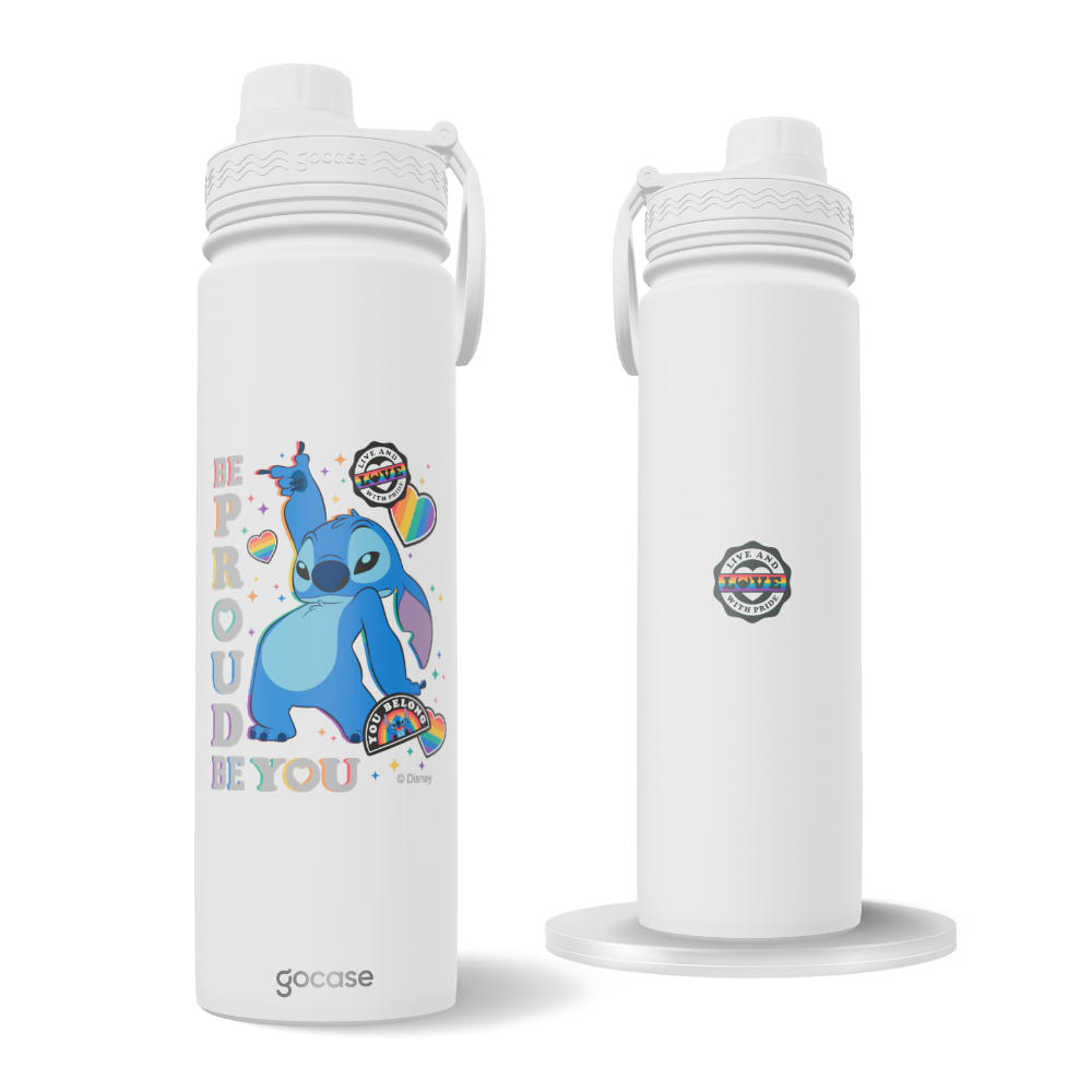 Garrafa Térmica Fresh + Ebook - Stitch Pride