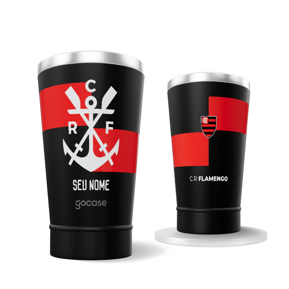 Copo Térmico Cerveja + Ebook - Flamengo Escudo Naútico
