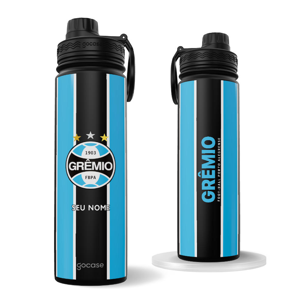 Garrafa Térmica Fresh + Ebook - Grêmio - Uniforme 1 2024