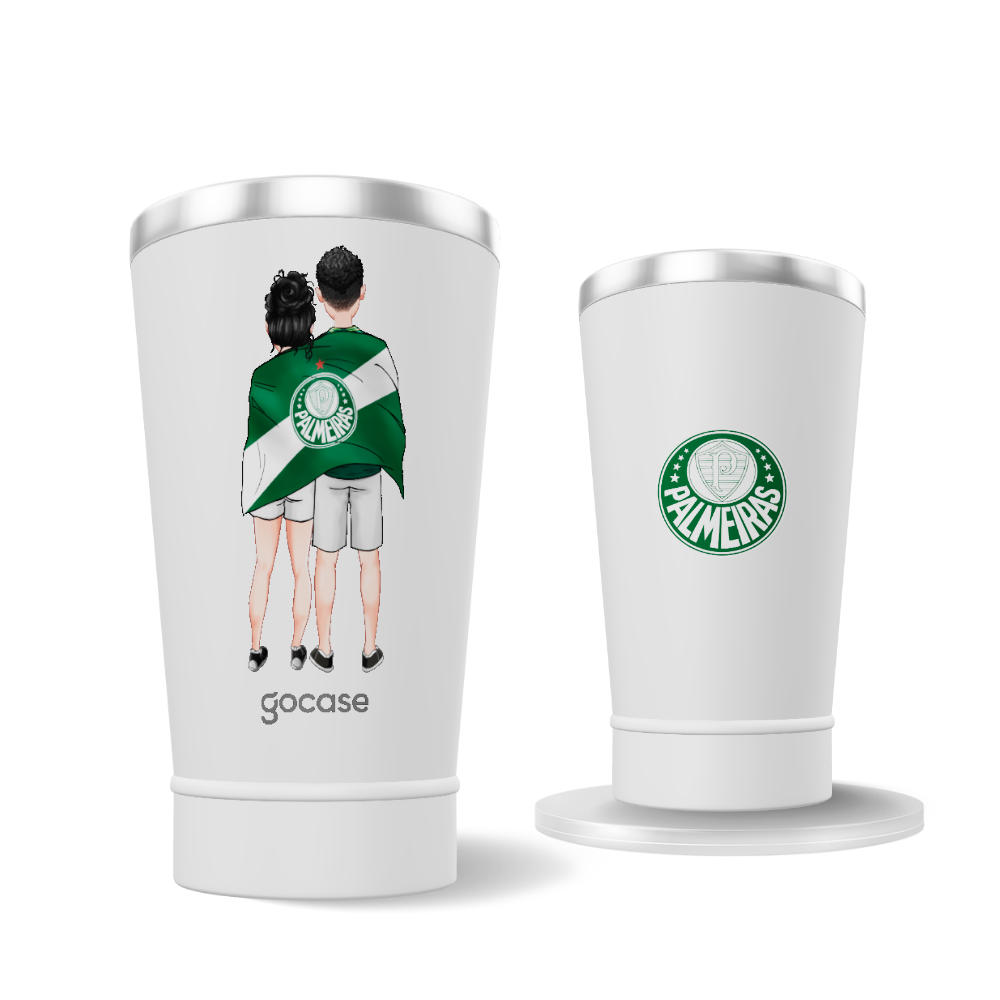 Copo Térmico Cerveja + Ebook - Palmeiras - Casal Palmeirense