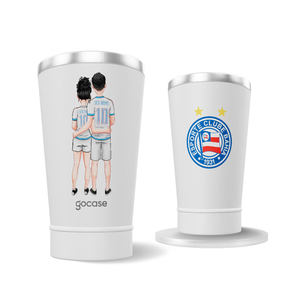 Copo Térmico Cerveja + Ebook - Bahia - Casal Tricolor Baiano