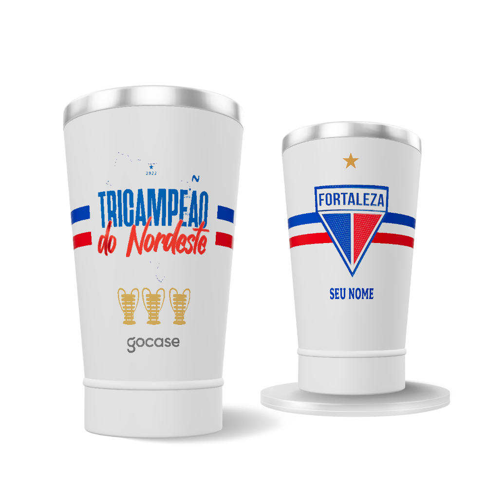 Copo Térmico Cerveja + Ebook - Fortaleza - Campeão Copa do Nordeste