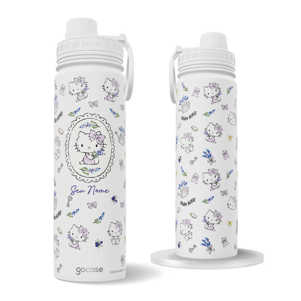 Garrafa Térmica Fresh + Ebook - Hello Kitty - Lilac Dream