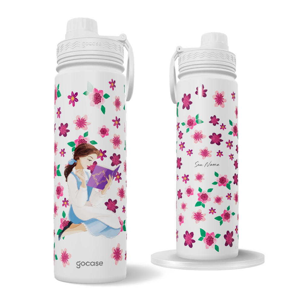 Garrafa Térmica Fresh + Ebook - Bela - Floral e Princesas