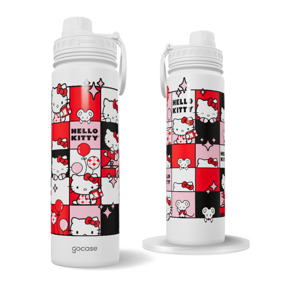 Garrafa Térmica Fresh + Ebook - Hello Kitty - Quadros