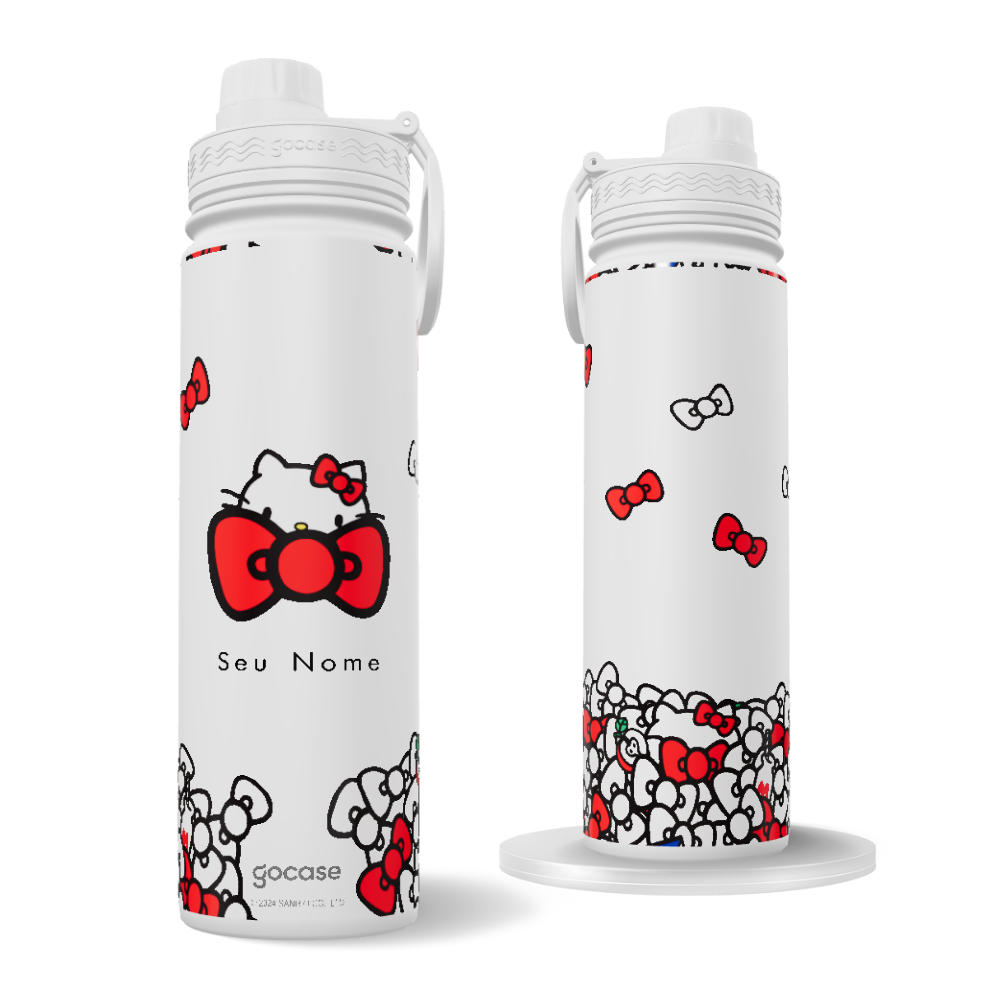 Garrafa Térmica Fresh + Ebook - Hello Kitty - Big Ribbon