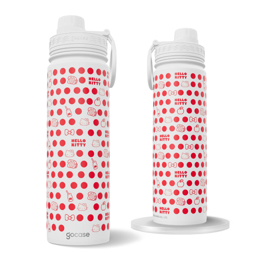Garrafa Térmica Fresh + Ebook - Hello Kitty - Dots