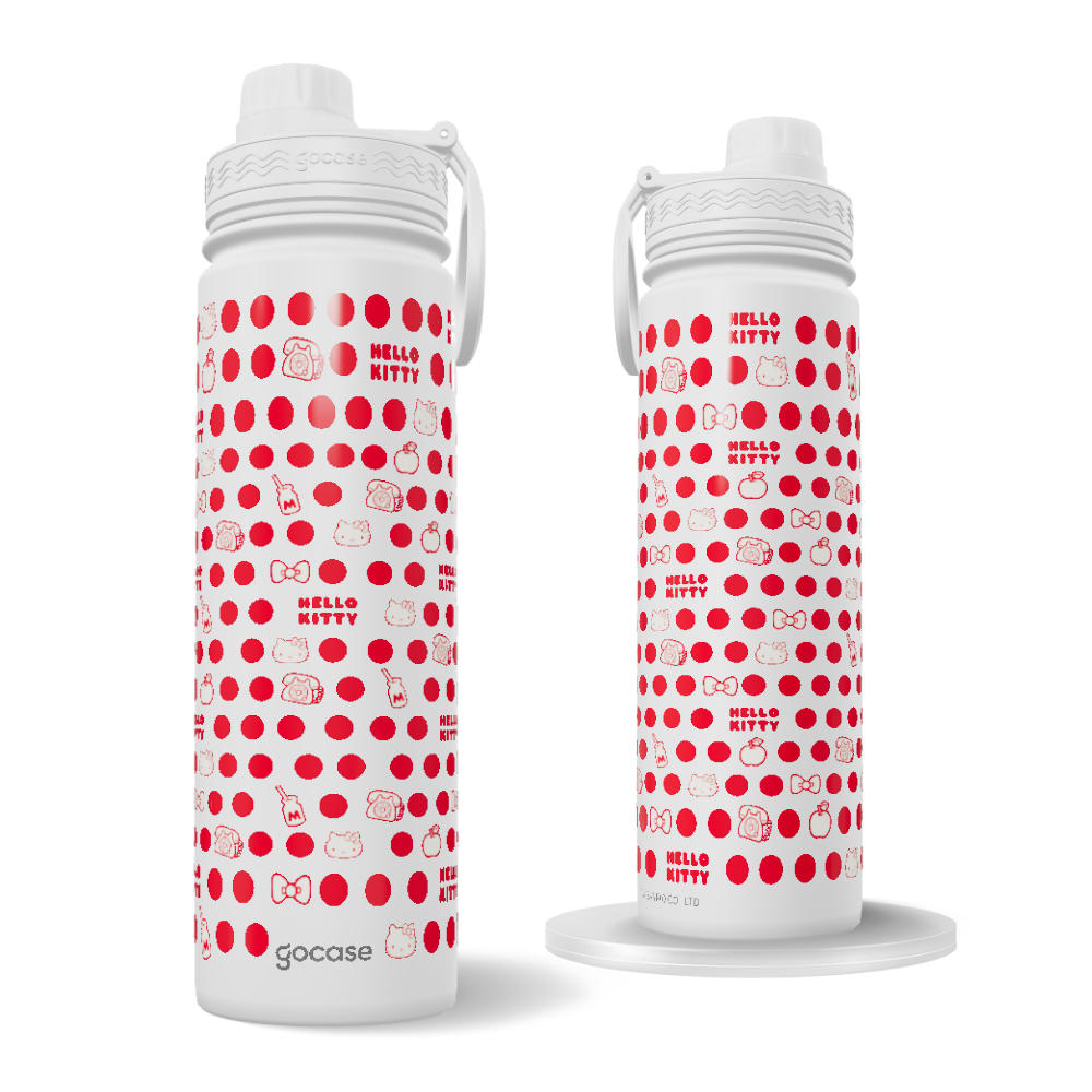 Garrafa Térmica Fresh + Ebook - Hello Kitty - Dots