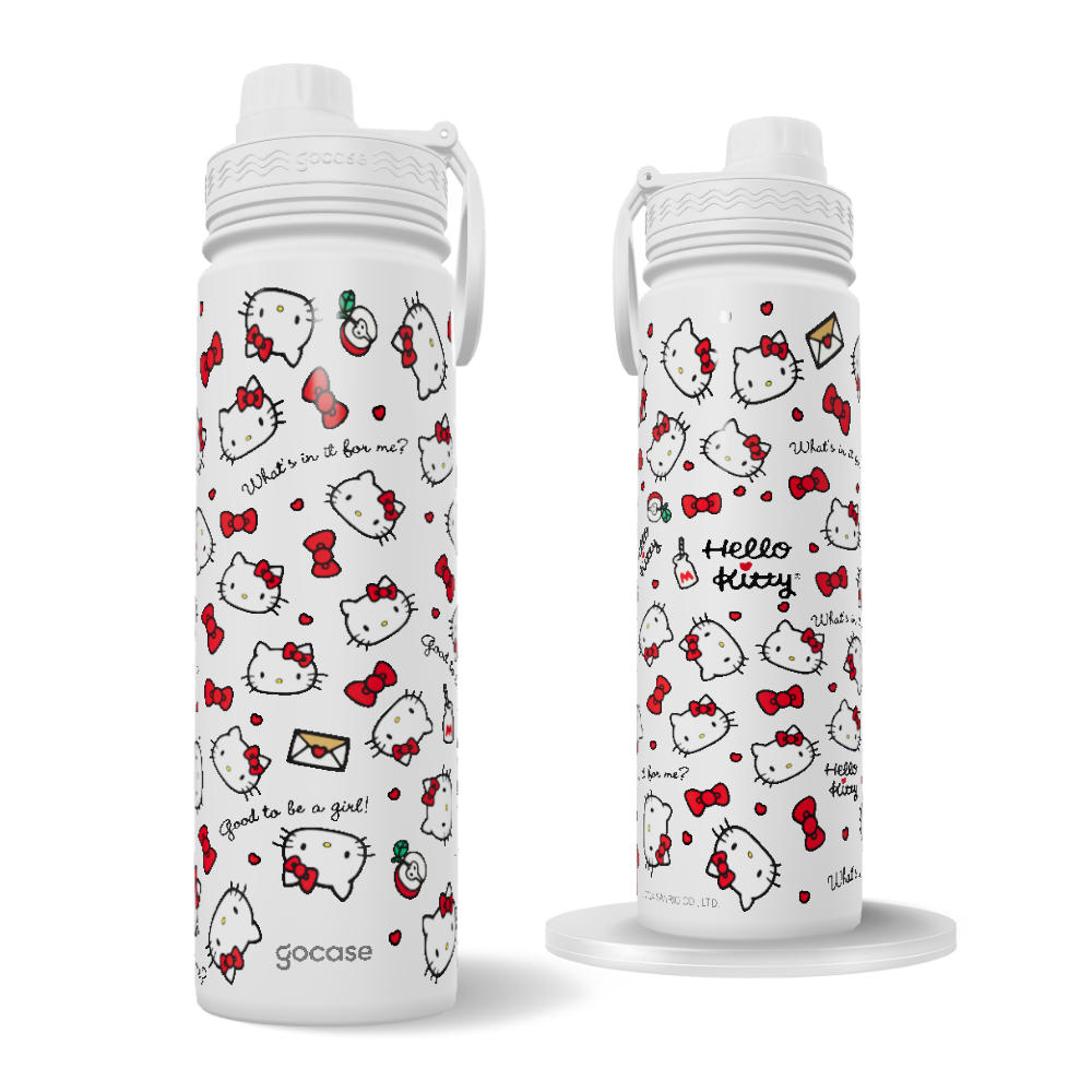 Garrafa Térmica Fresh + Ebook - Hello Kitty - Good to be a girl