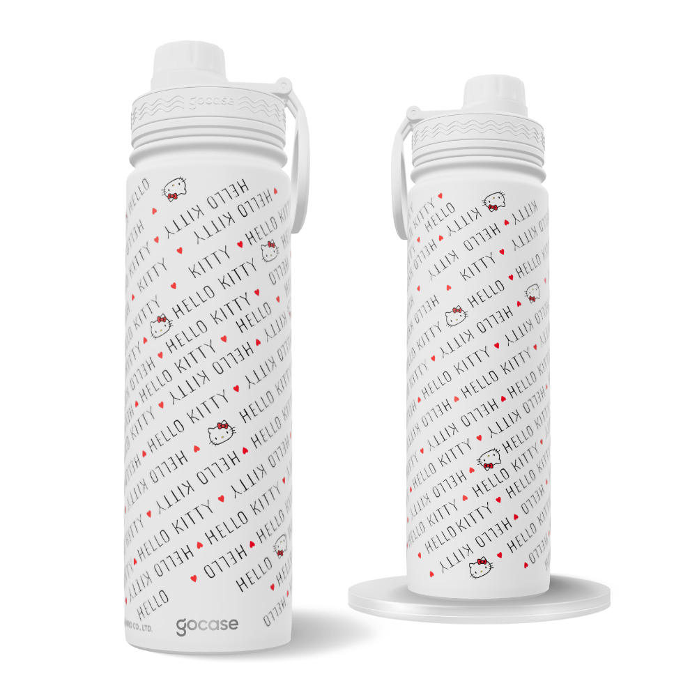 Garrafa Térmica Fresh + Ebook - Hello Kitty - Logomania