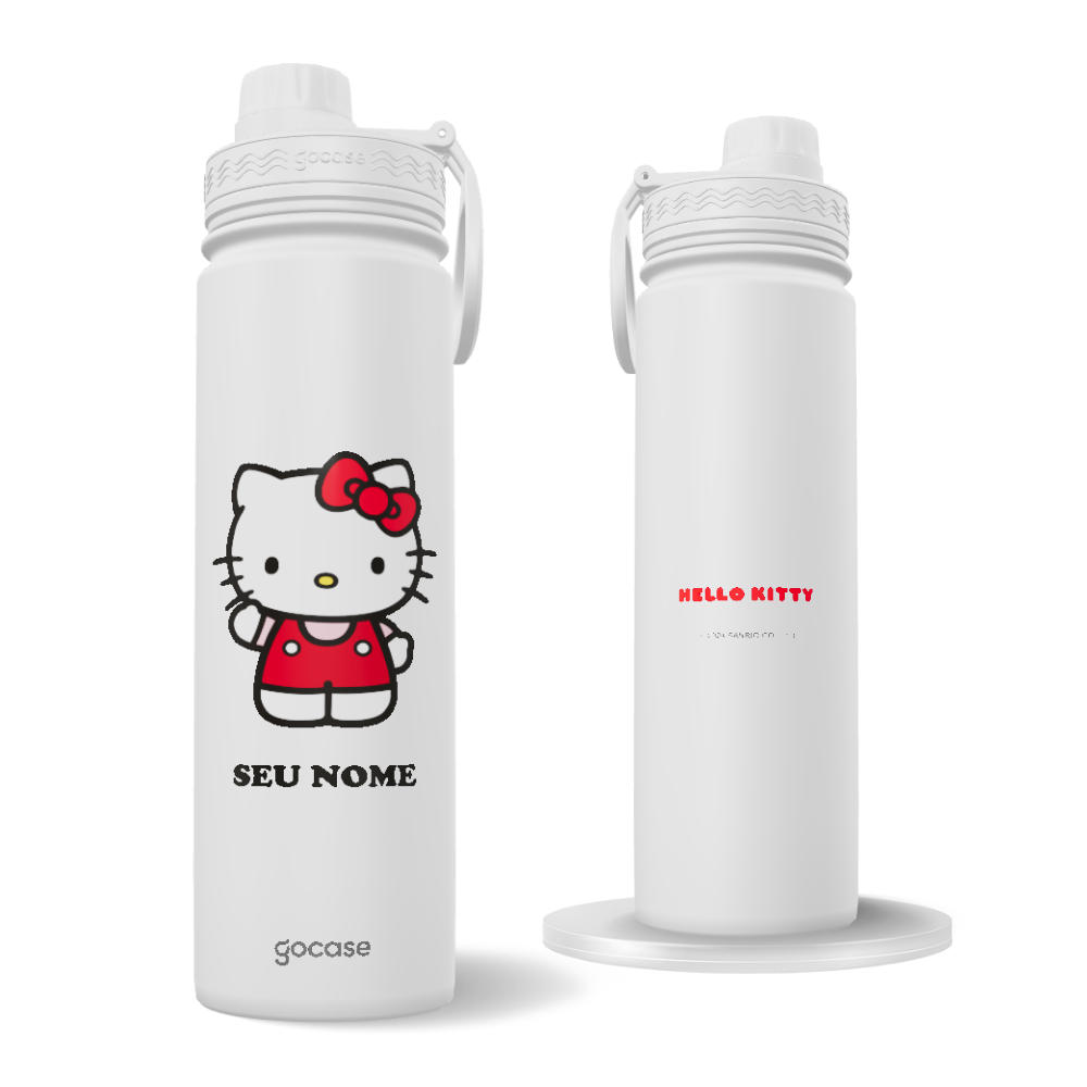 Garrafa Térmica Fresh + Ebook - Hello Kitty - Cute Kitty