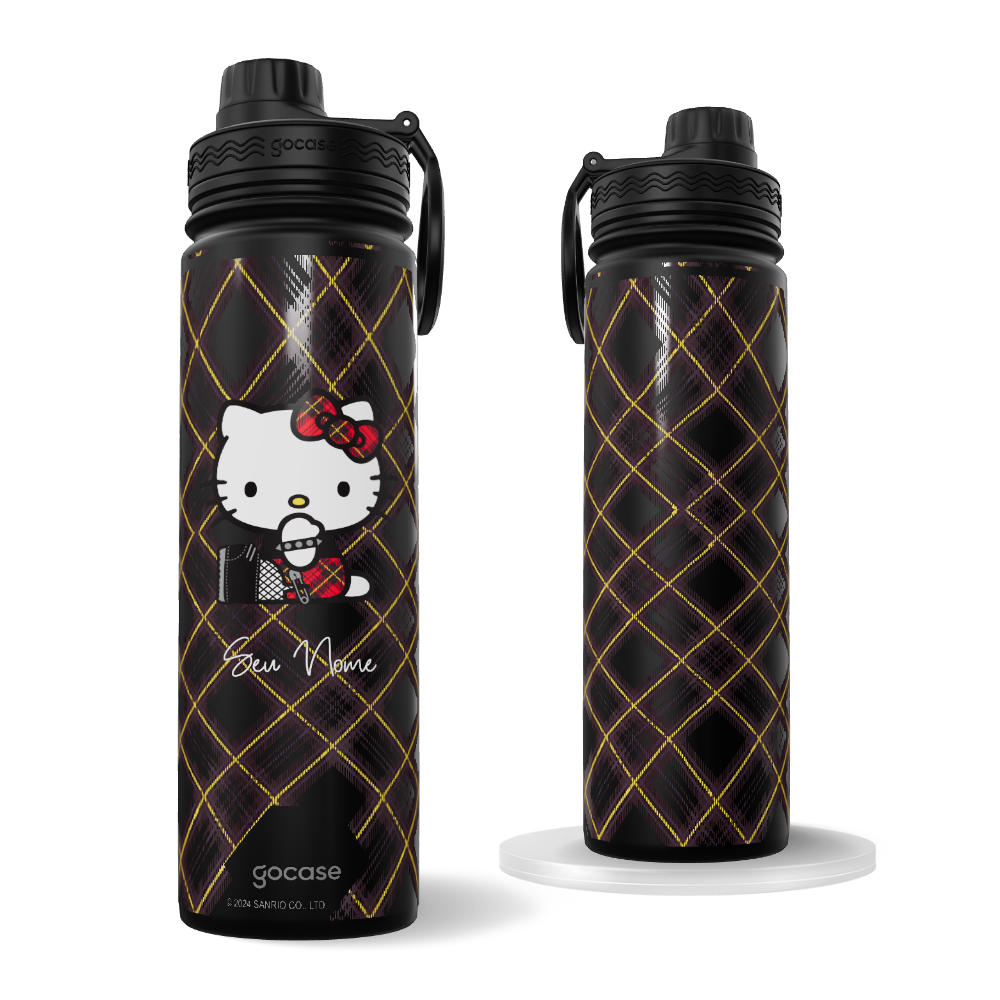 Garrafa Térmica Fresh + Ebook - Hello Kitty - Gothic