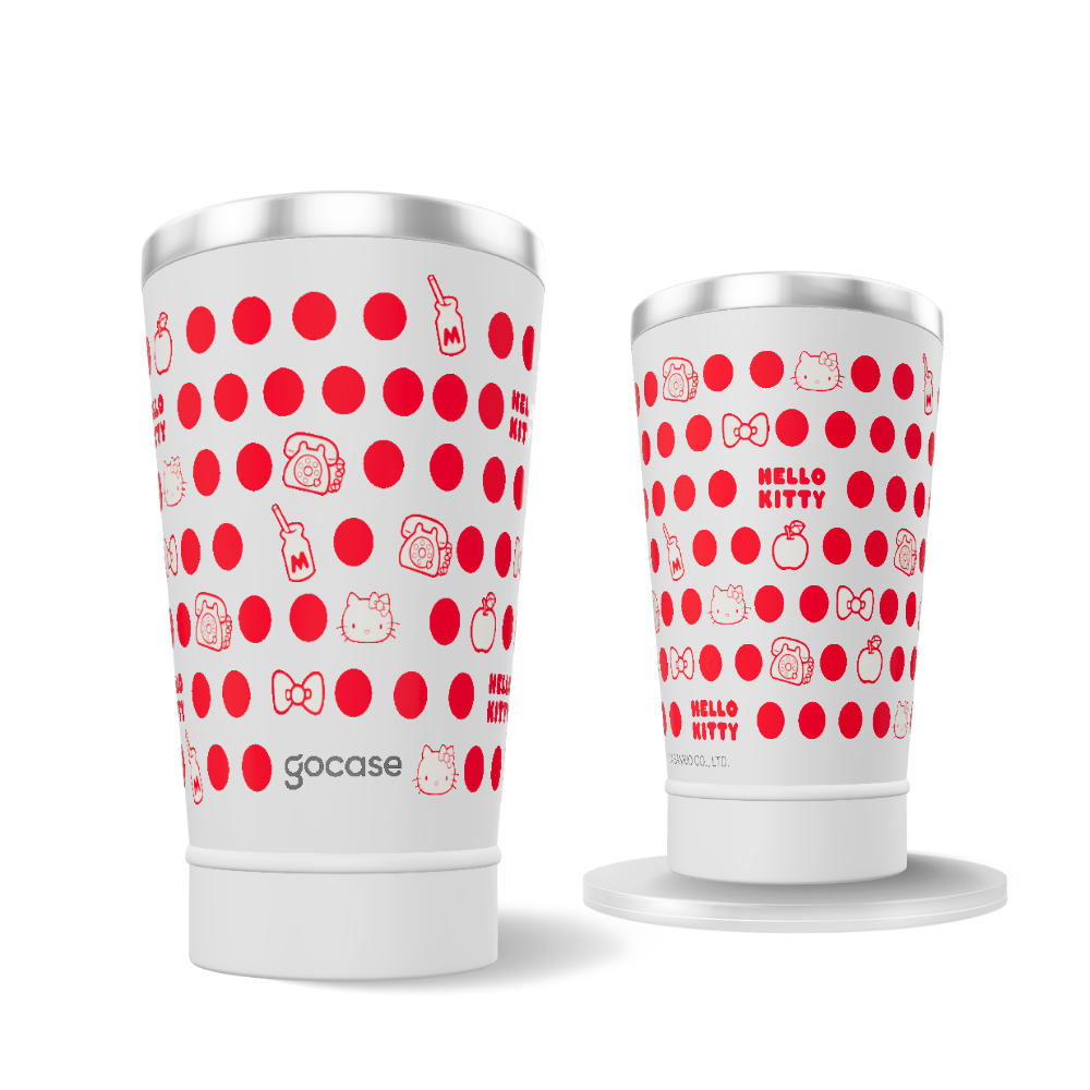Copo Térmico + Ebook - Hello Kitty - Dots