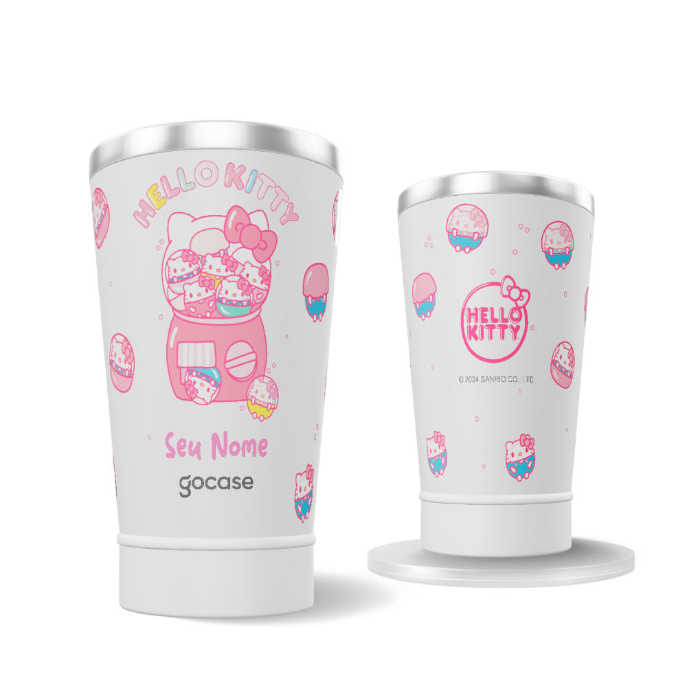 Copo Térmico + Ebook - Hello Kitty - Gacha Machine