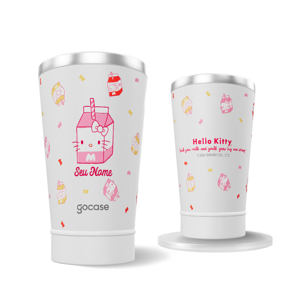 Copo Térmico + Ebook - Hello Kitty - Milk