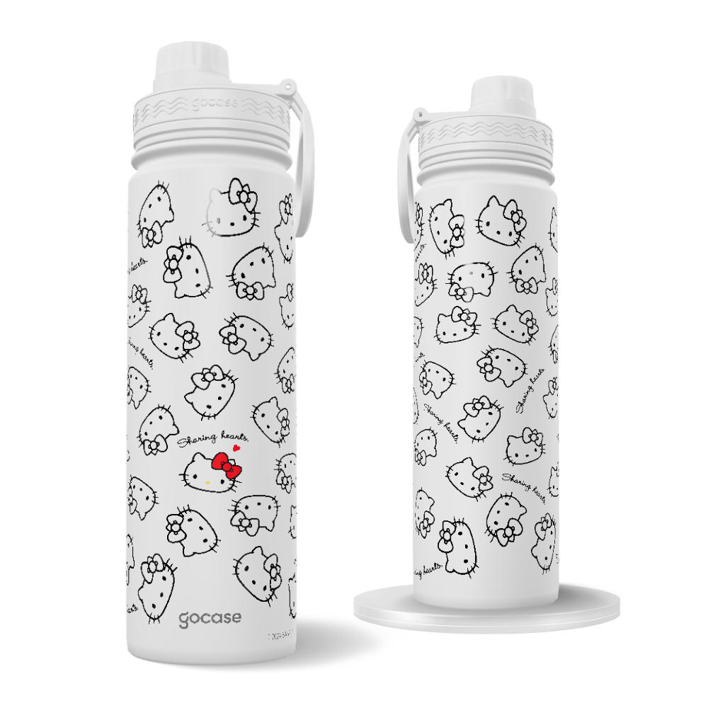 Garrafa Térmica Fresh + Ebook - Hello Kitty - Sharing Hearts