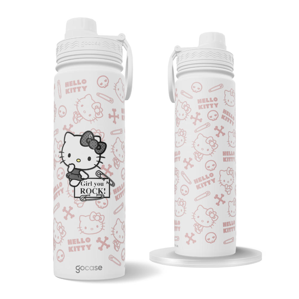 Garrafa Térmica Fresh + Ebook - Hello Kitty - Punk