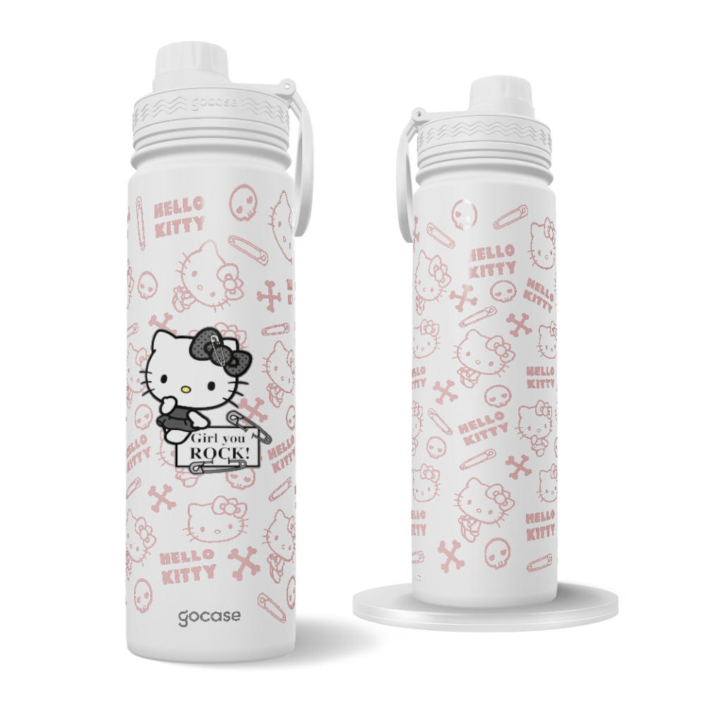 Garrafa Térmica Fresh + Ebook - Hello Kitty - Punk