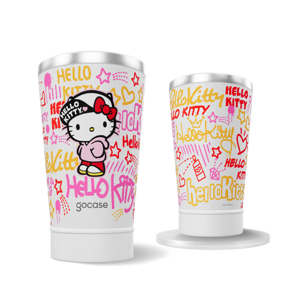 Copo Térmico + Ebook - Hello Kitty - Grafite