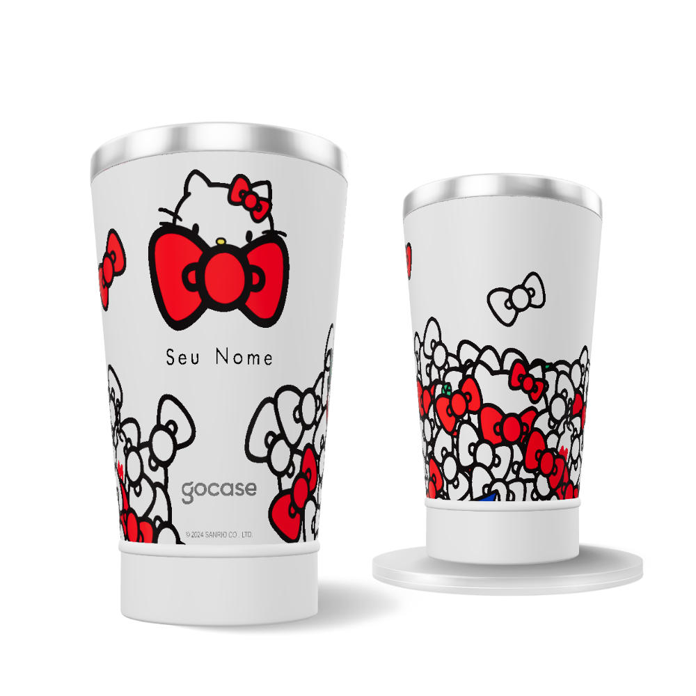 Copo Térmico + Ebook - Hello Kitty - Big Ribbon