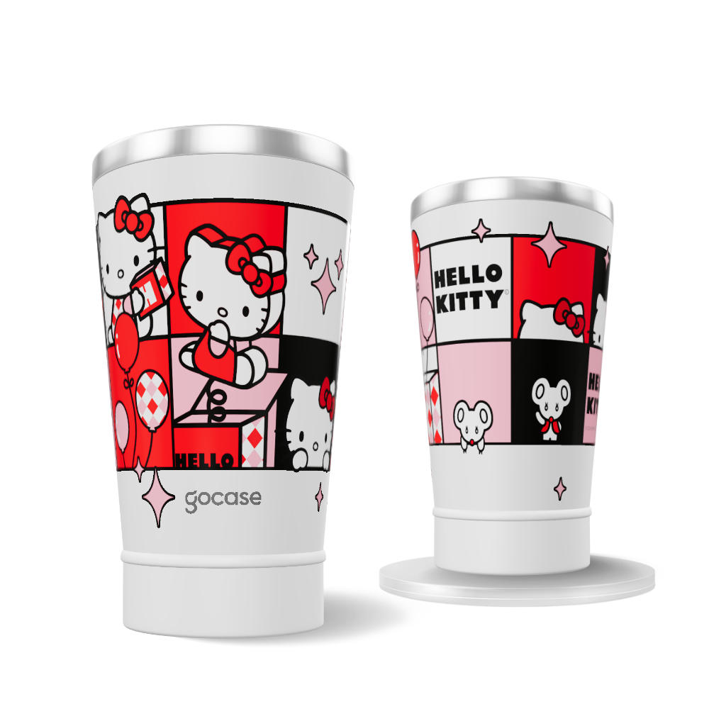 Copo Térmico + Ebook - Hello Kitty - Quadros