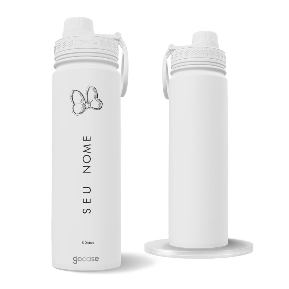 Garrafa Térmica Fresh + Ebook - Disney - Minnie Minimalist Sketch