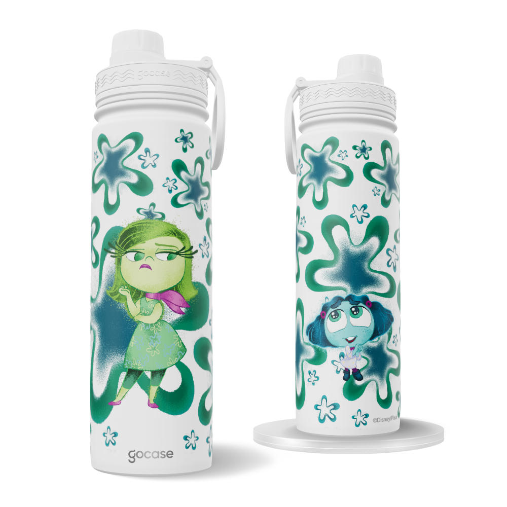 Garrafa Térmica Fresh + Ebook - Divertidamente 2 - Inveja e Nojinho