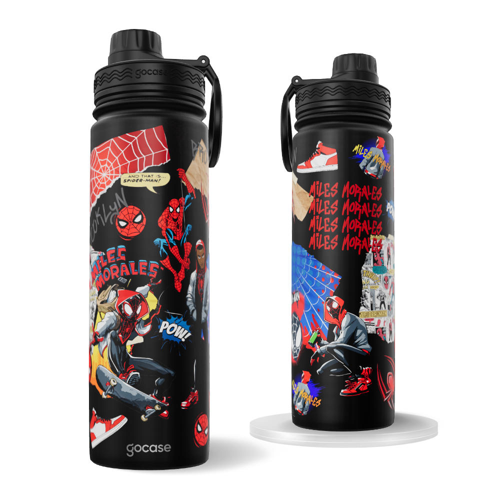 Garrafa Térmica Fresh + Ebook - Spider Man - Colagem