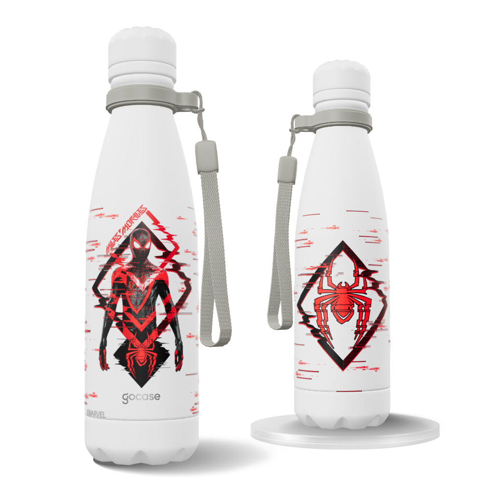 Garrafa Térmica Urban + Ebook - Spider Man - Traje Miles Morales