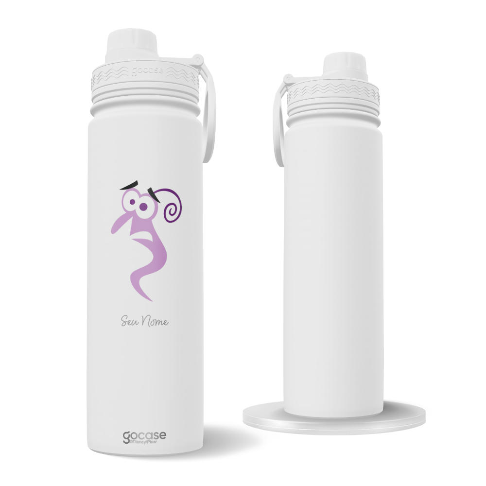 Garrafa Térmica Fresh + Ebook - Divertidamente 2 - Medo Minimalista