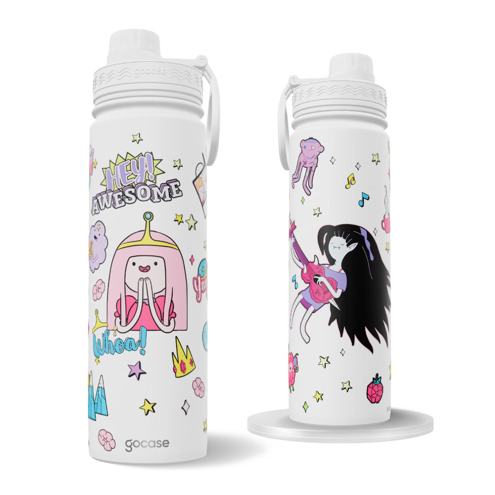 Garrafa Térmica Fresh + Ebook - Adventure Time - Princesa Jujuba e Marceline