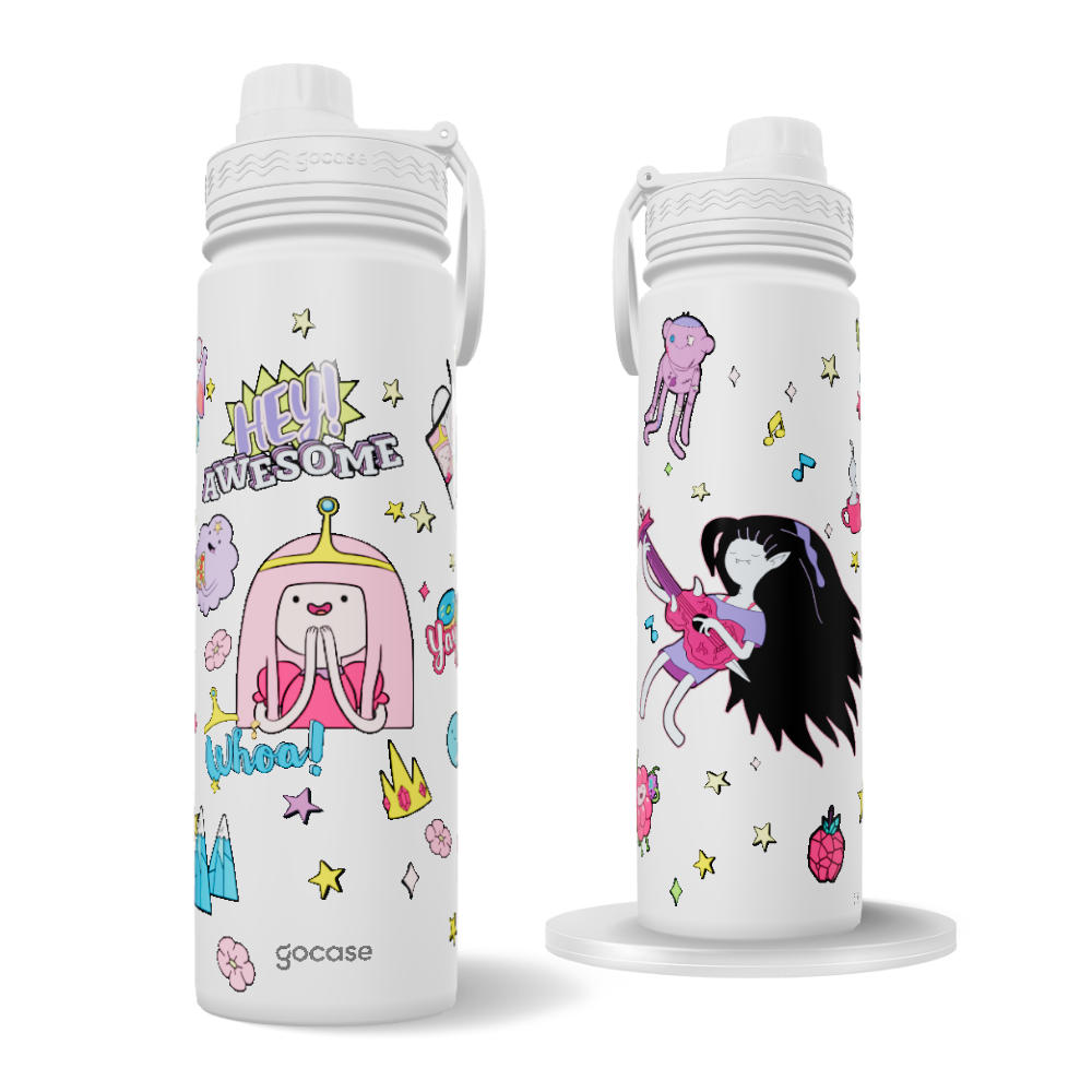 Garrafa Térmica Fresh + Ebook - Adventure Time - Princesa Jujuba e Marceline