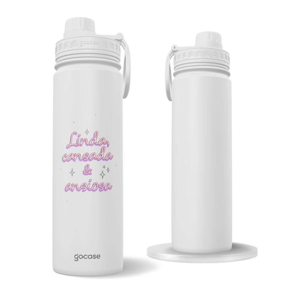 Garrafa Térmica Fresh + Ebook - Linda, cansada e ansiosa
