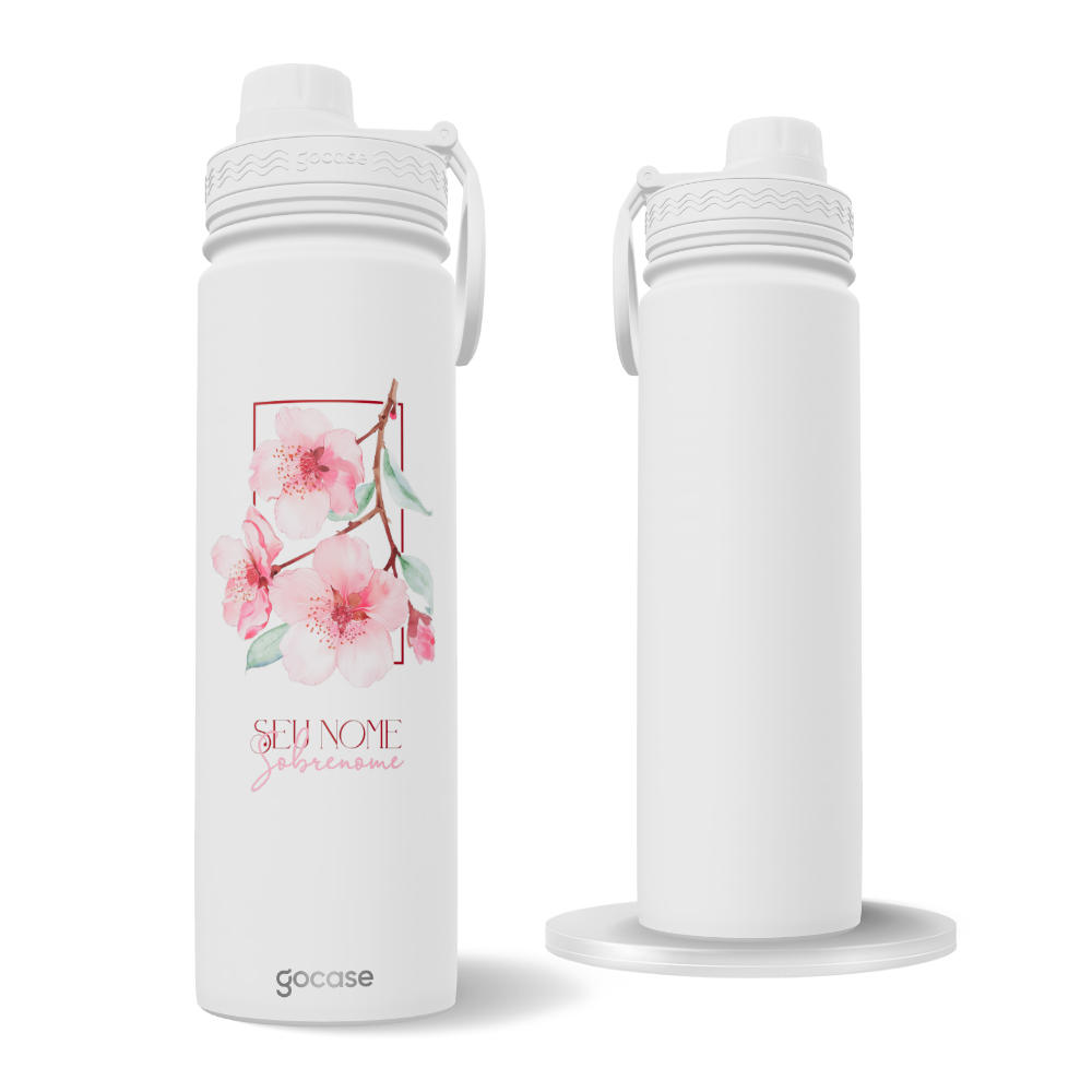 Garrafa Térmica Fresh + Ebook - Retrato Sakura