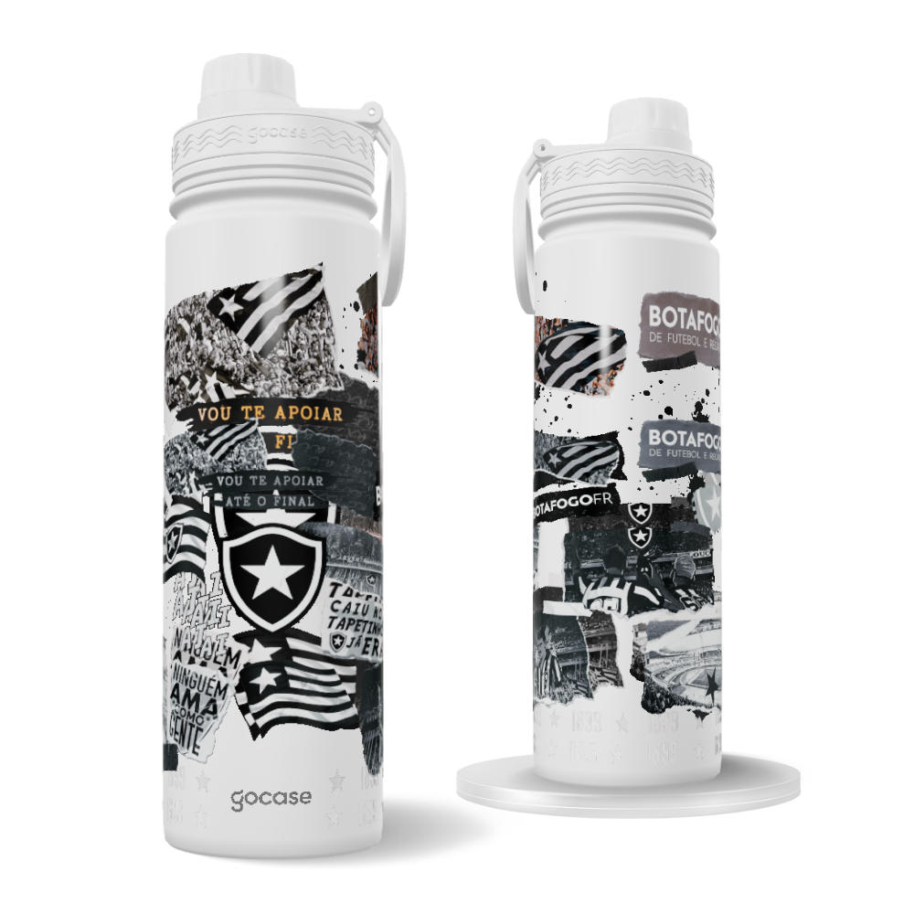 Garrafa Térmica Fresh + Ebook - Botafogo - Colagem 2024