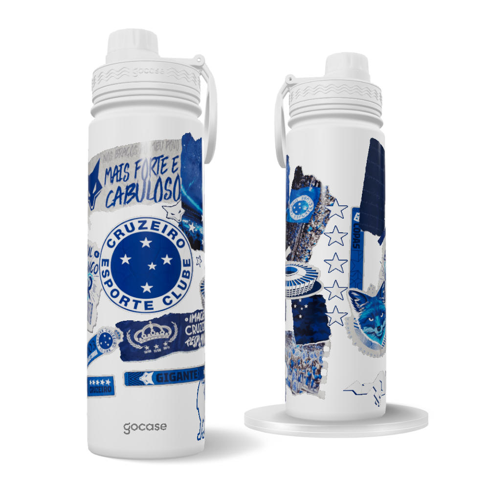 Garrafa Térmica Fresh + Ebook - Cruzeiro - Colagem 2024