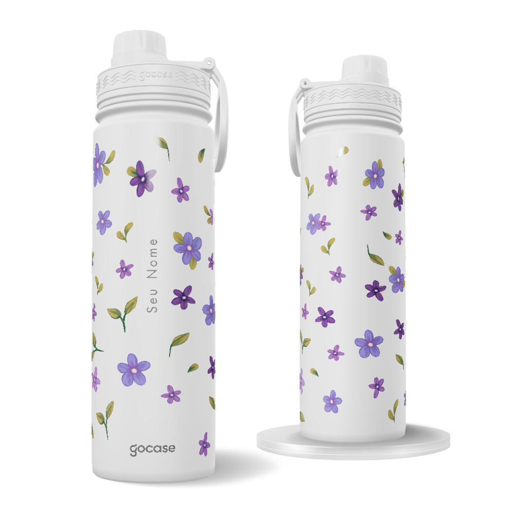 Garrafa Térmica Fresh + Ebook - Lilac Flowers