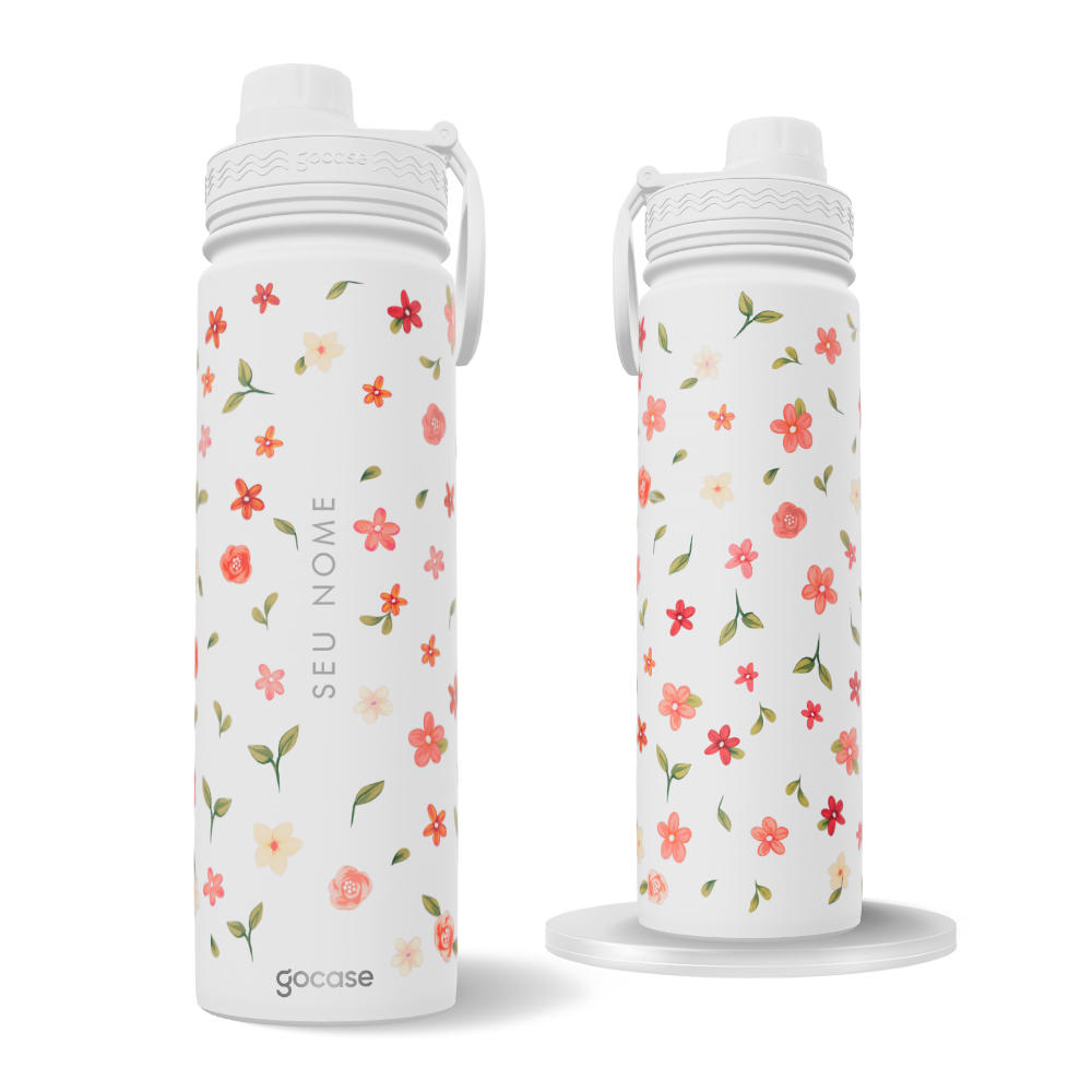 Garrafa Térmica Fresh + Ebook - Cute Flower