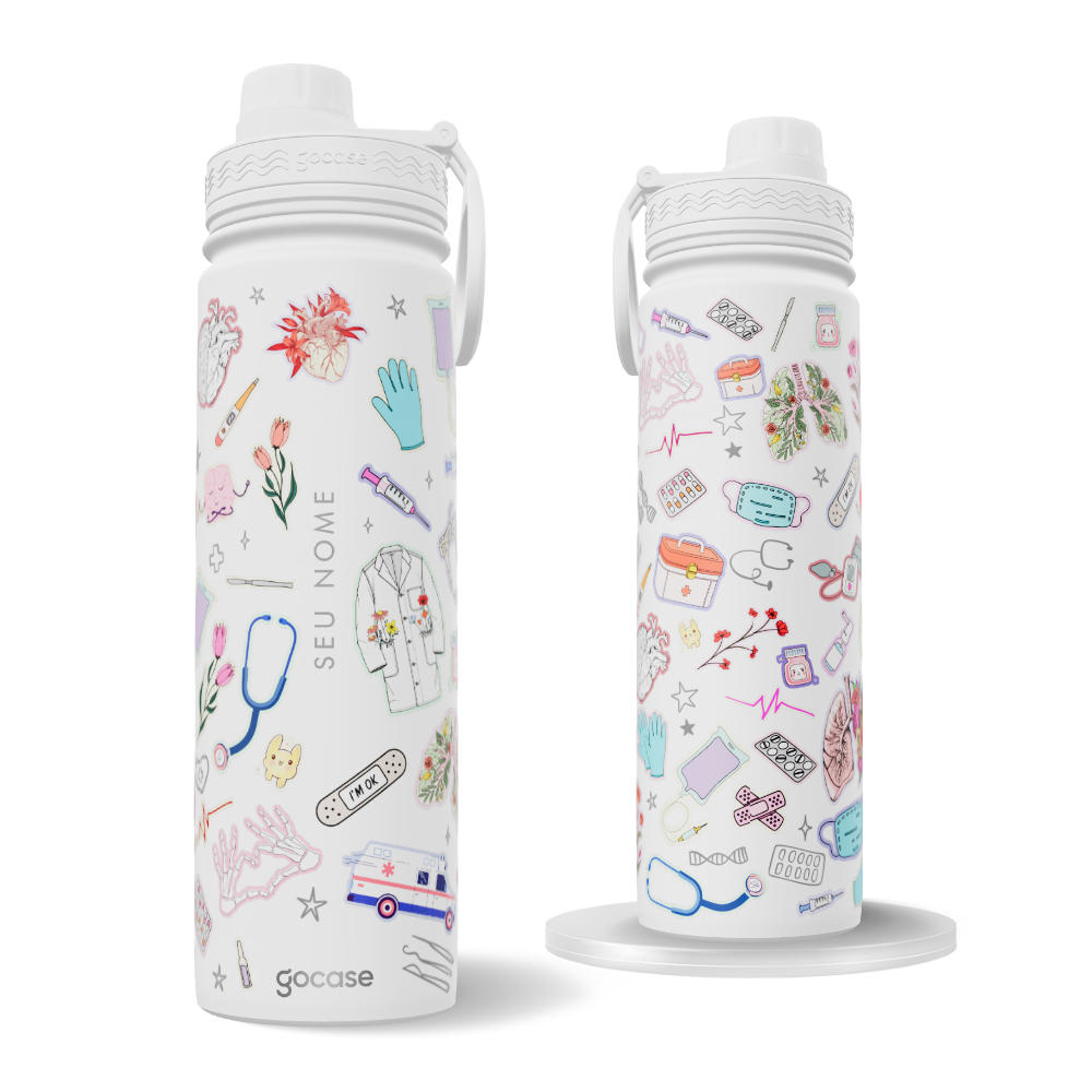 Garrafa Térmica Fresh + Ebook - Saúde Stickers