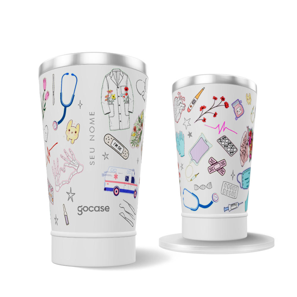 Copo Térmico + Ebook - Saúde Stickers