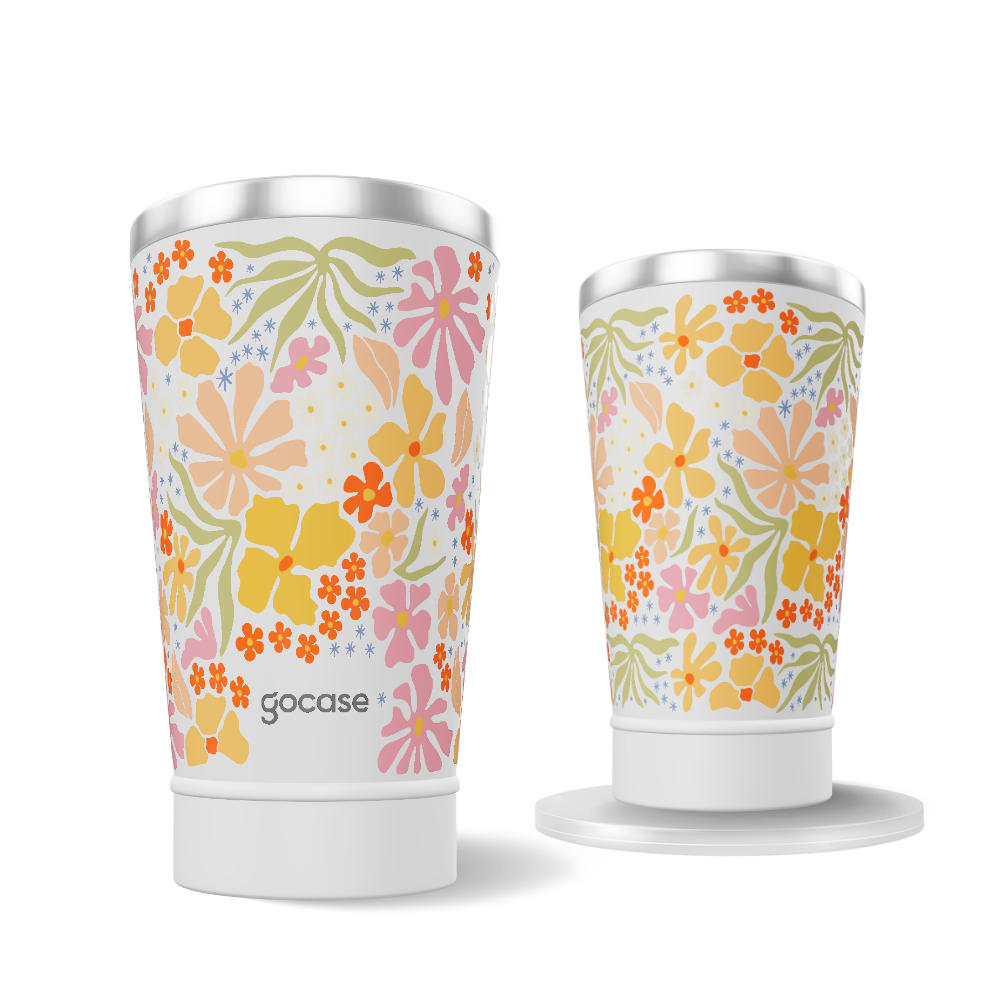 Copo Térmico + Ebook - Matisse - Summer Flowers Pattern