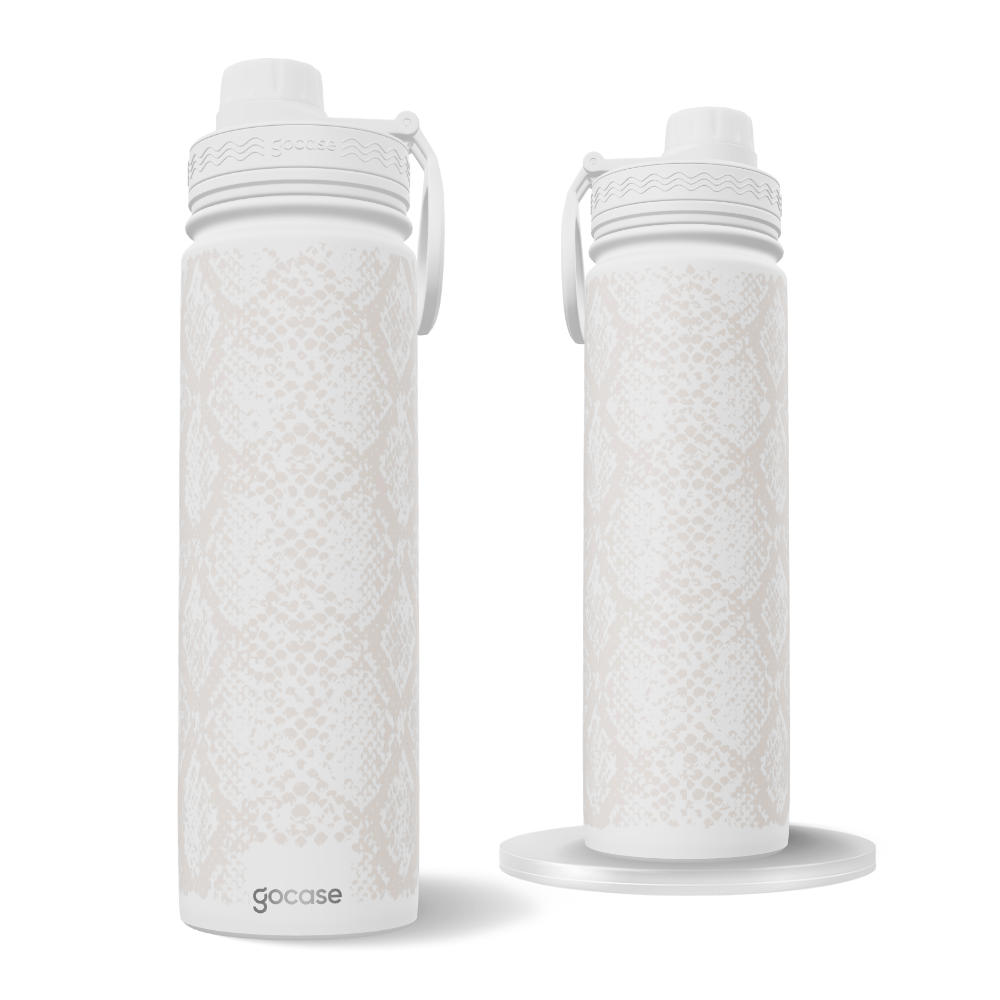 Garrafa Térmica Fresh + Ebook - Cobra Print Off White