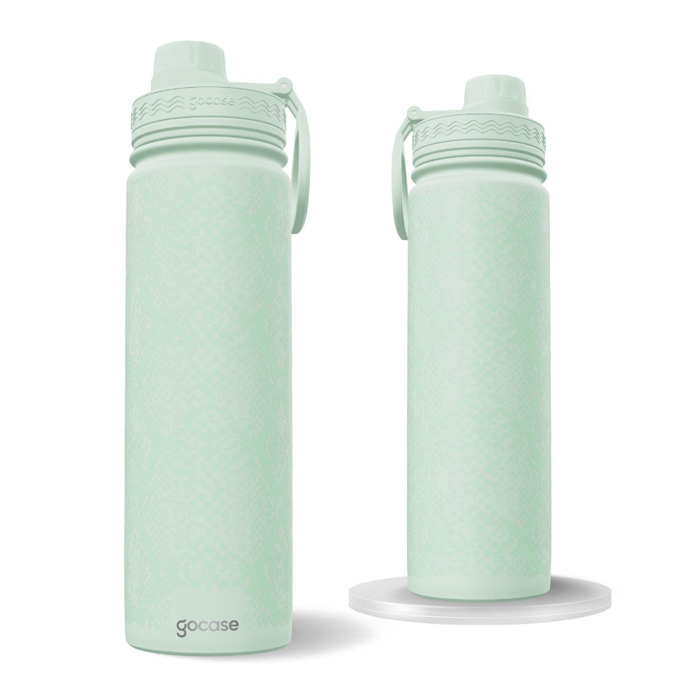 Garrafa Térmica Fresh + Ebook - Cobra Print Turquesa