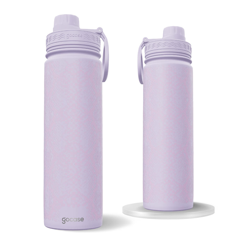 Garrafa Térmica Fresh + Ebook - Cobra Print Lilás