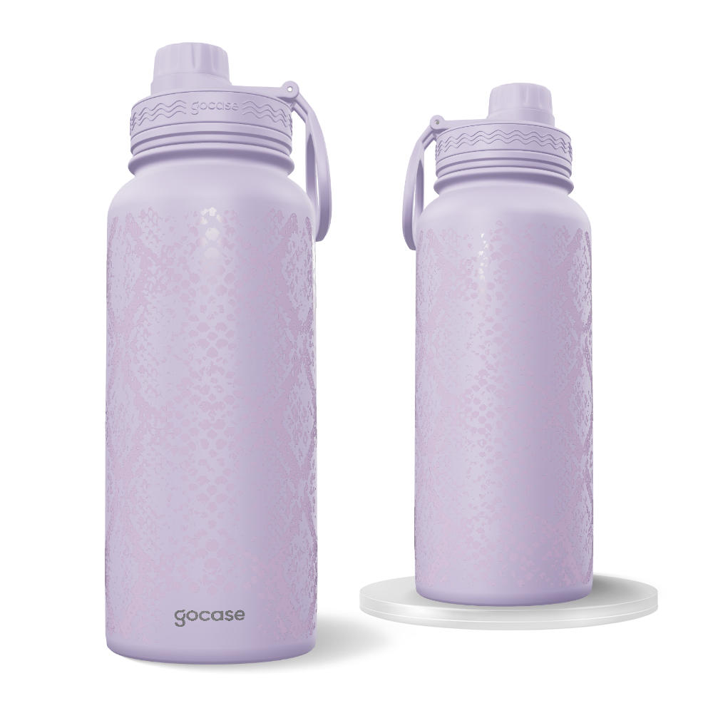 Garrafa Térmica Fresh + Ebook - Cobra Print Lilás