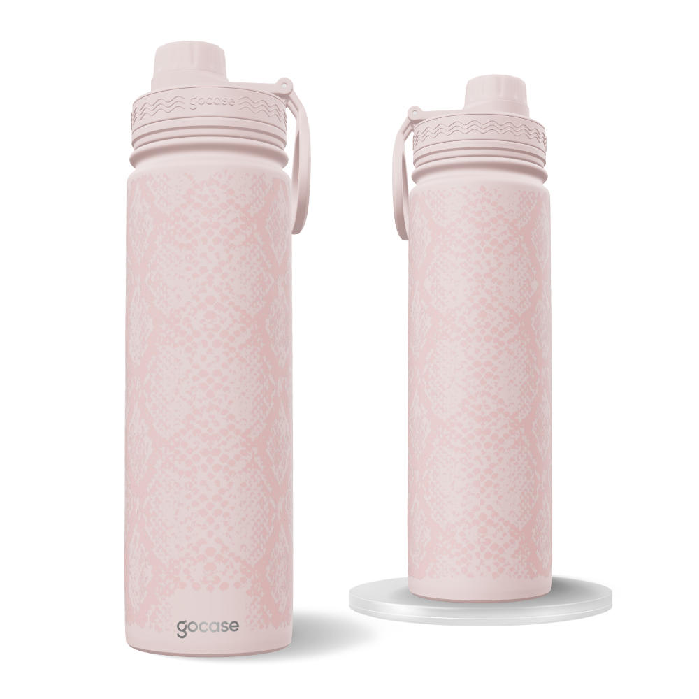 Garrafa Térmica Fresh + Ebook - Cobra Print Rosa