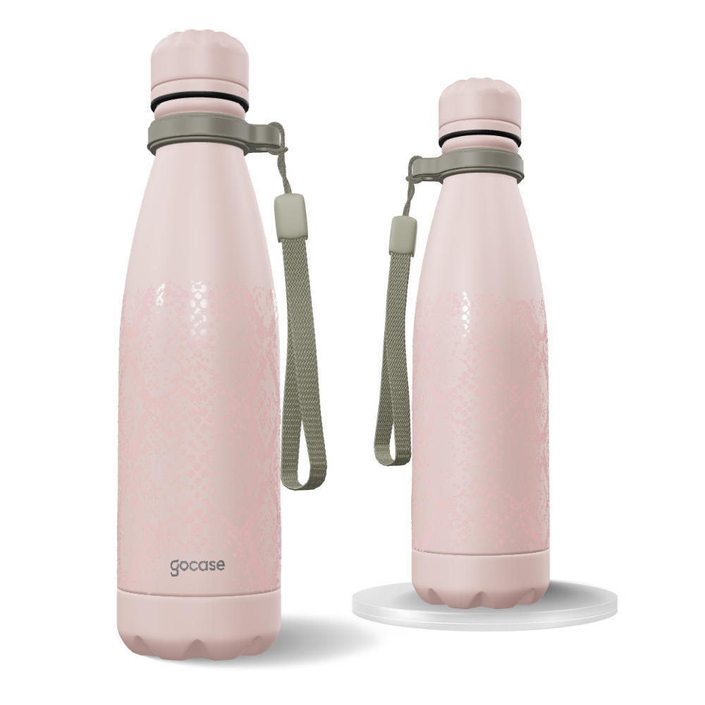 Garrafa Térmica Urban + Ebook - Cobra Print Rosa