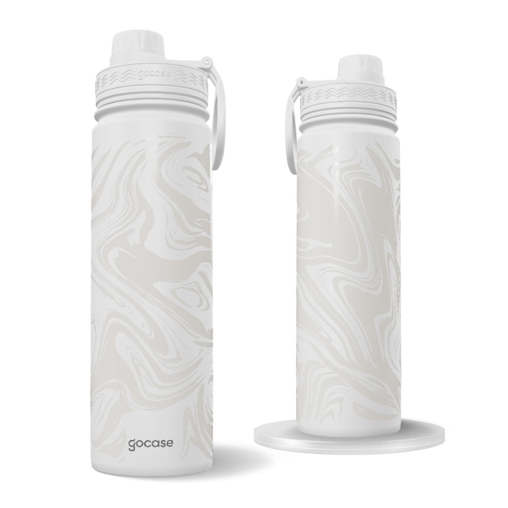 Garrafa Térmica Fresh + Ebook - Acrylic Fluid Branco