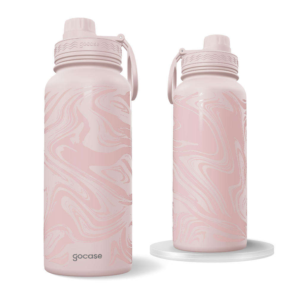 Garrafa Térmica Fresh + Ebook - Acrylic Fluid Rosa